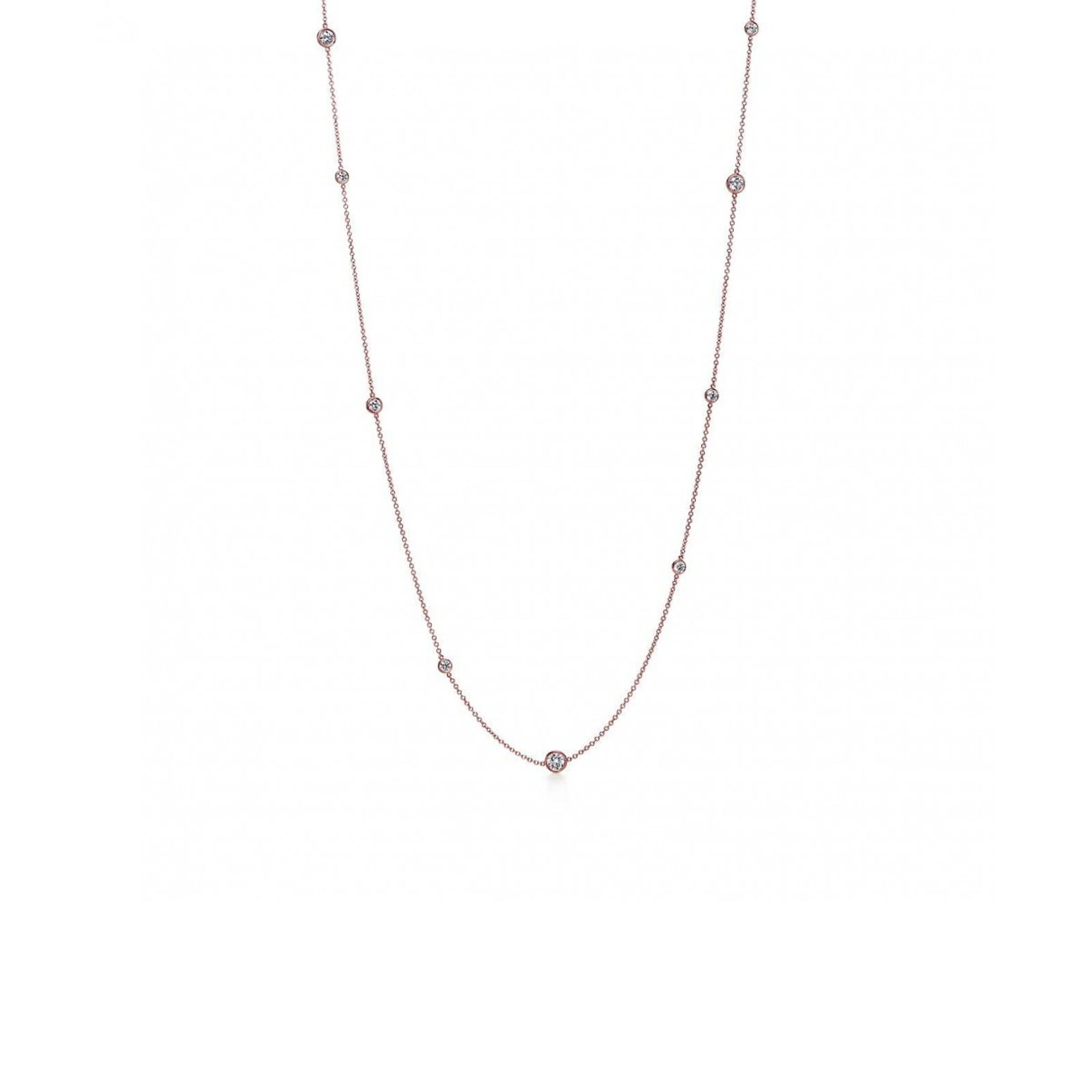 TIFFANY ELSA PERETTI® DIAMONDS BY THE YARD® SPRINKLE NECKLACE IN ROSE GOLD WITH DIAMONDS 45123178 TIFFANY ELSA PERETTI® DIAMONDS BY THE YARD® SPRINKLE NECKLACE IN ROSE GOLD WITH DIAMONDS 45123178